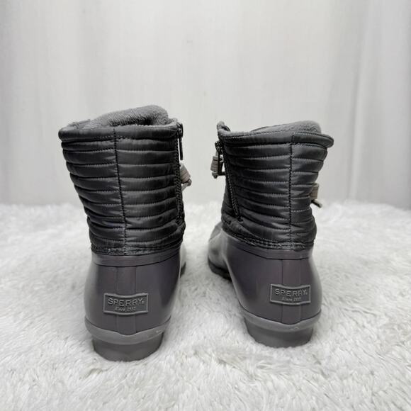 SPERRY / gray Saltwater puff nylon rubber duck boots / 10 - Picture 5 of 8